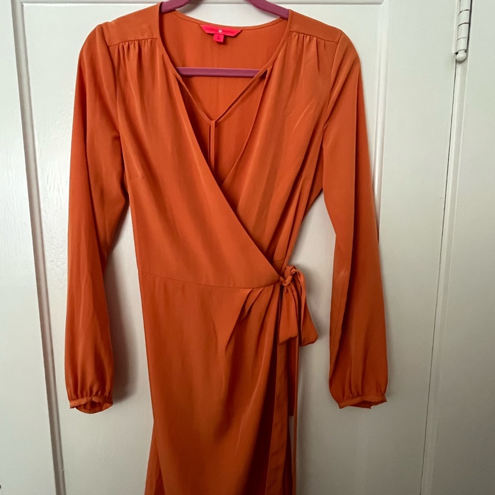 Ivanka Trump Orange Wrap Dress